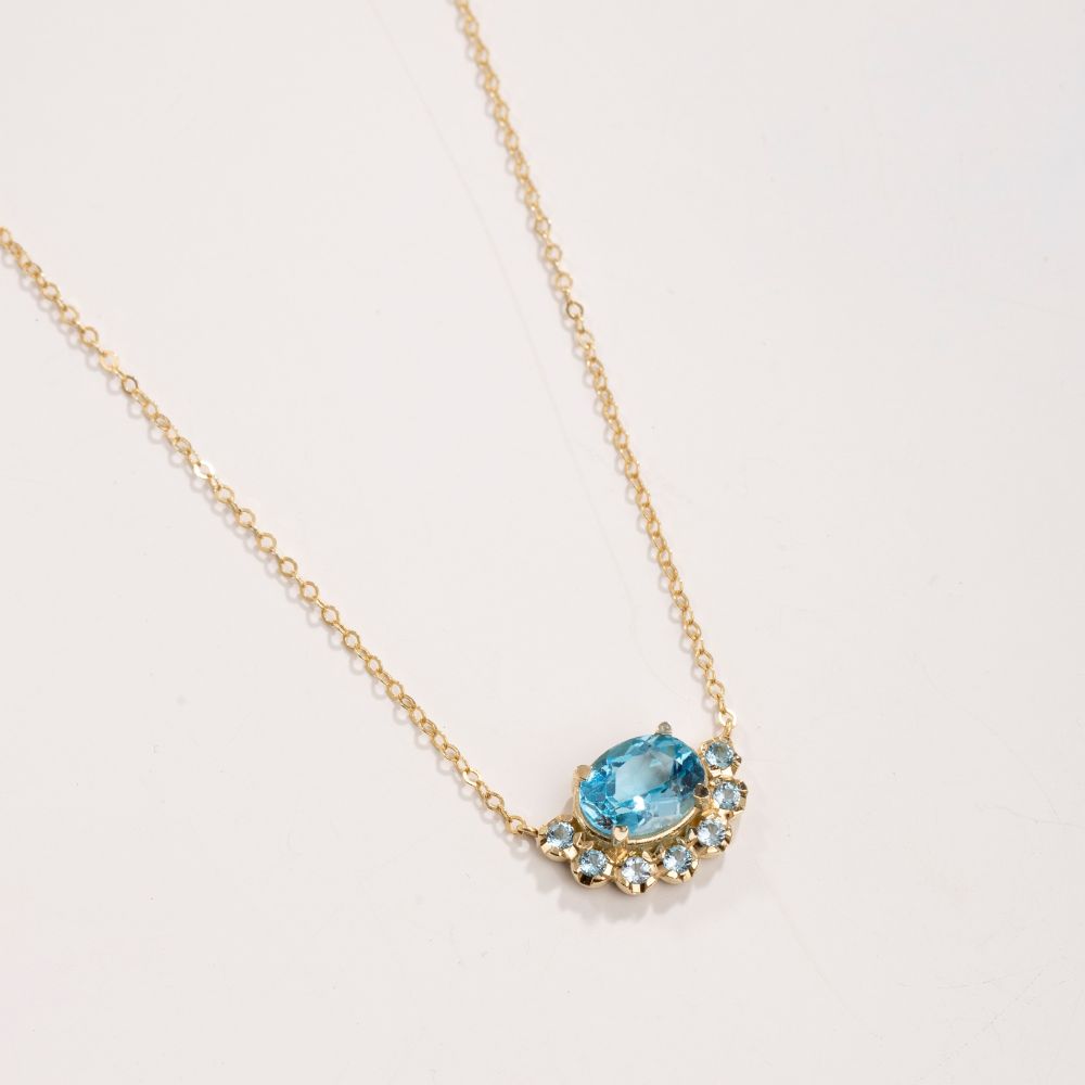 Swiss Blue Topaz Necklace