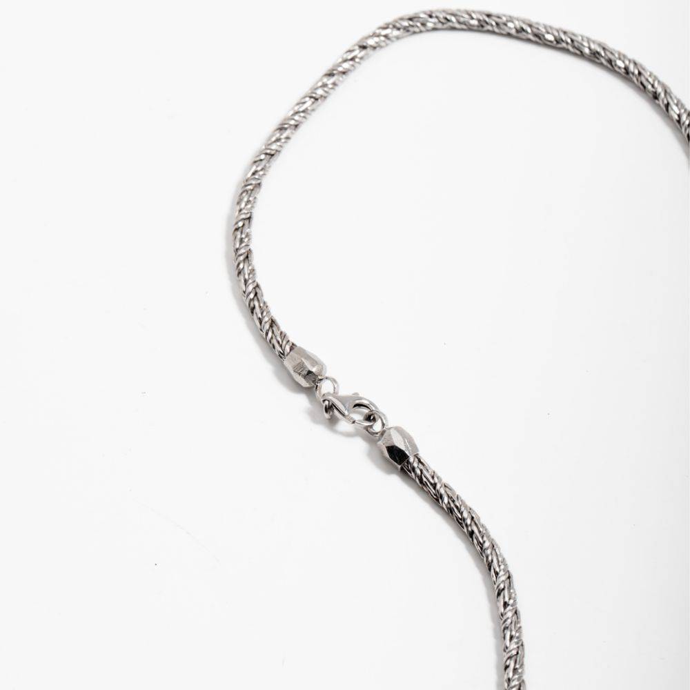 Thick Chain Necklace Silver 925 with Handmade Clasp