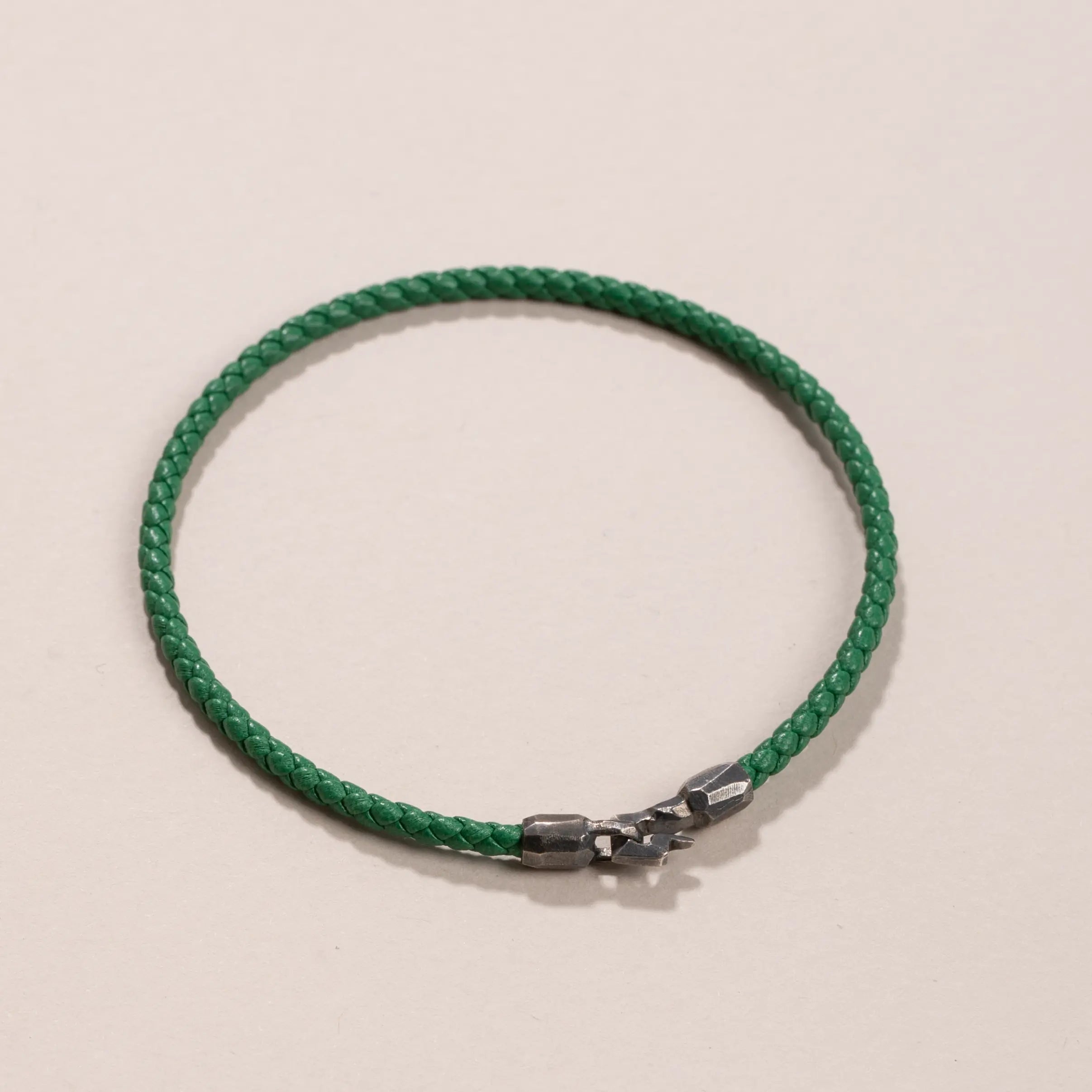 Green Leather Cord Bracelet