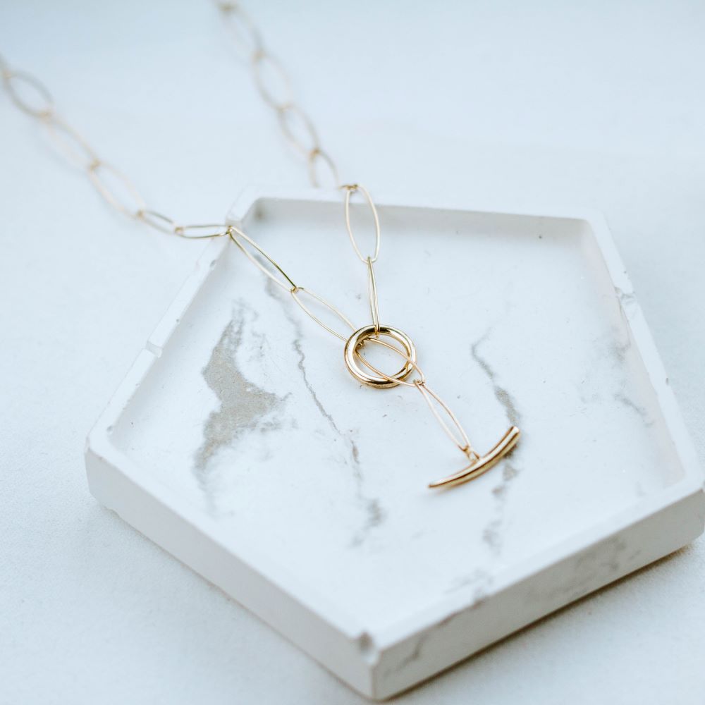 Toggle Link Necklace Silver 925