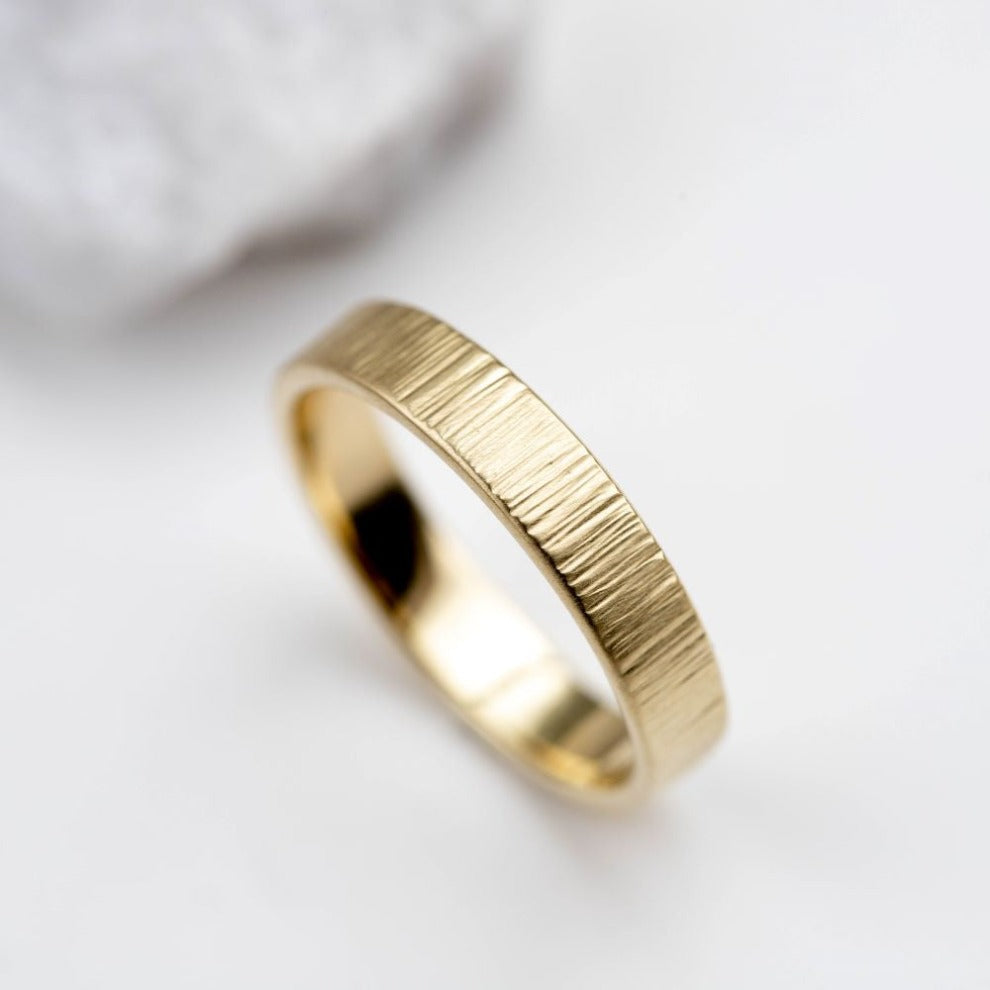 Wedding Band Ring 14K Solid Gold