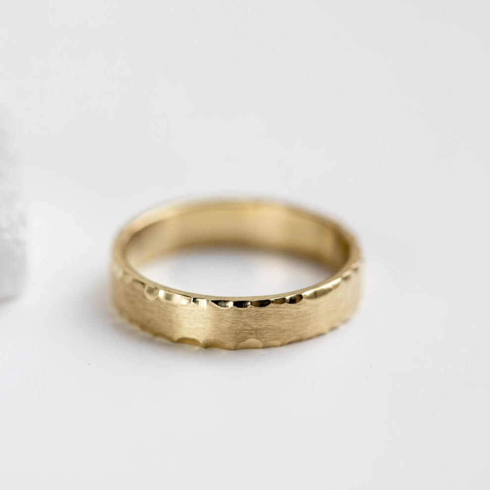 Textured Wedding Band 14K