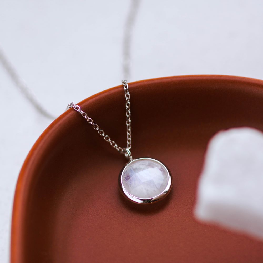 Moonstone Necklace in 14K Gold