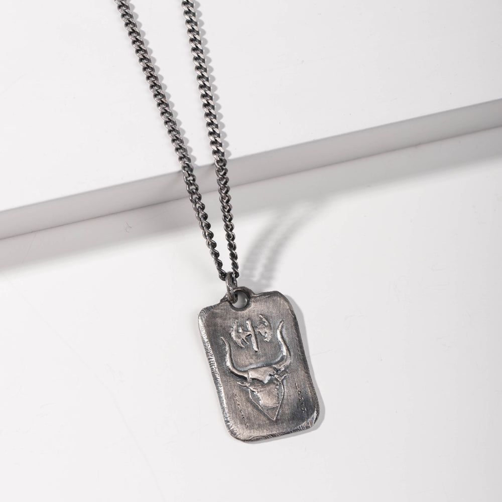 Κολιέ Μινώταυρος Οξειδωμένο Ασήμι 925