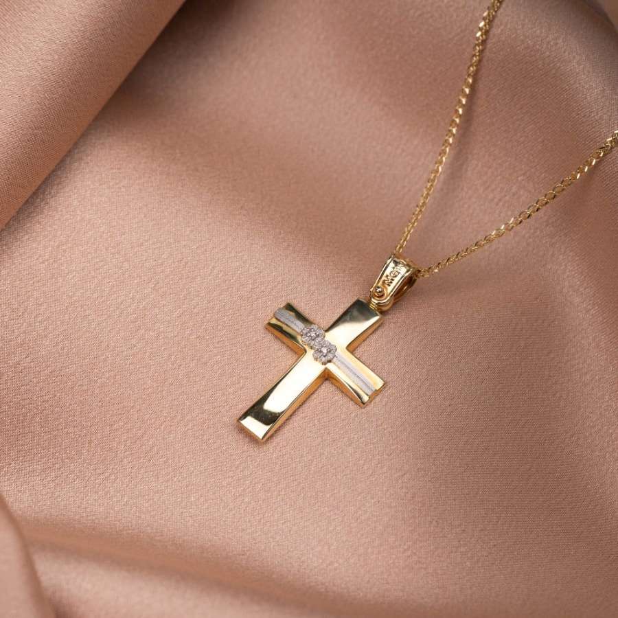 Two-toned Baptism Cross