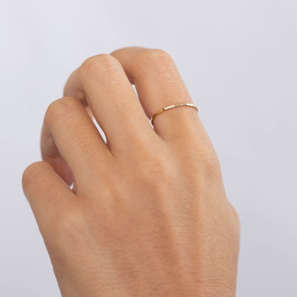 14K Minimalist Gold Ring for Women
