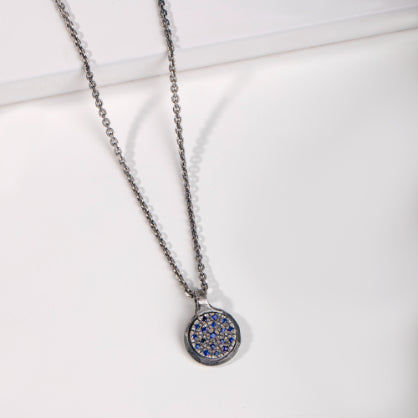 Blue Sapphire Necklace Sterling Silver
