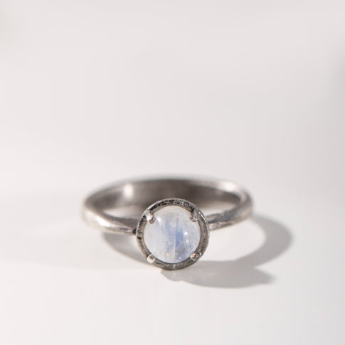 Δαχτυλίδι Οξειδωμένο Ασήμι Φεγγαρόπετρα