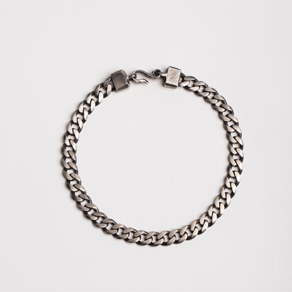 Chain Bracelet Oxidized Sterling Silver 5mm