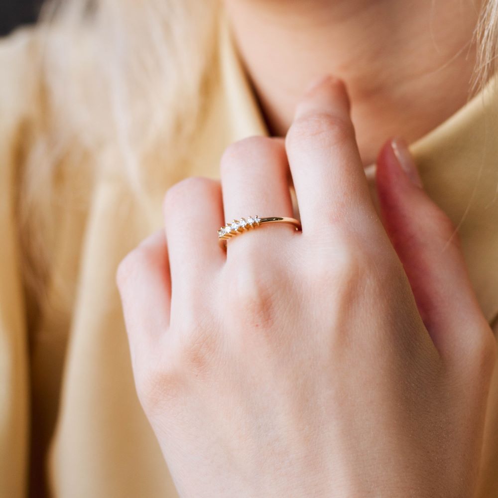Diamond Wedding Ring 14K Gold