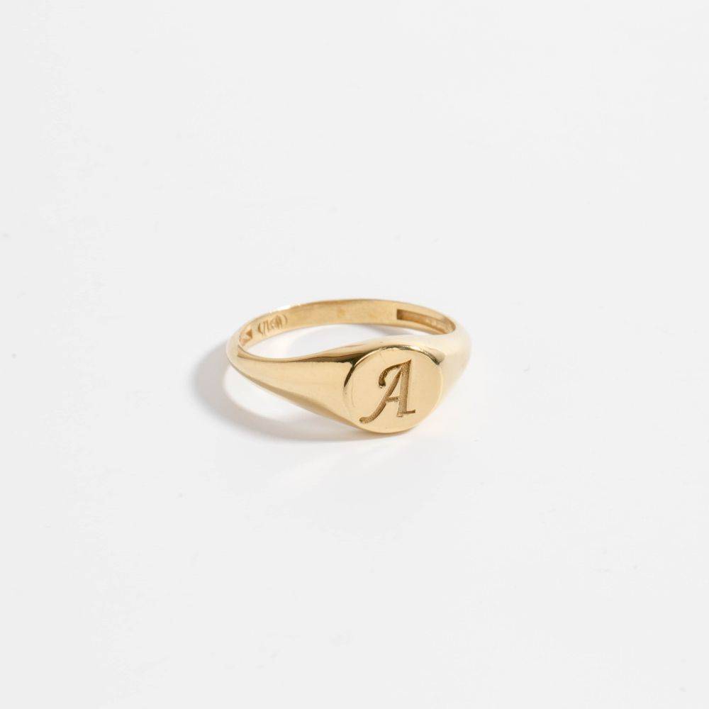 Initial Signet Ring Silver 925