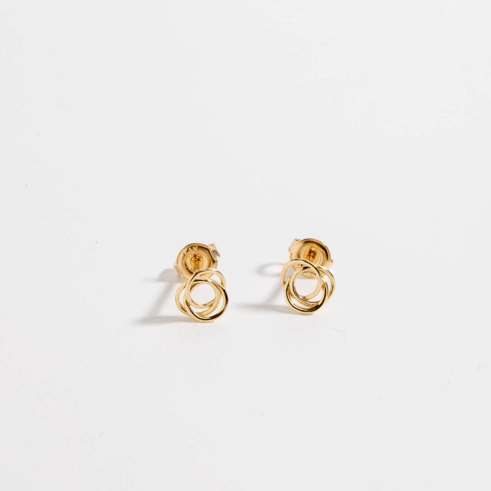 Knot Studs 14K Gold for Women Kyklos Jewelry