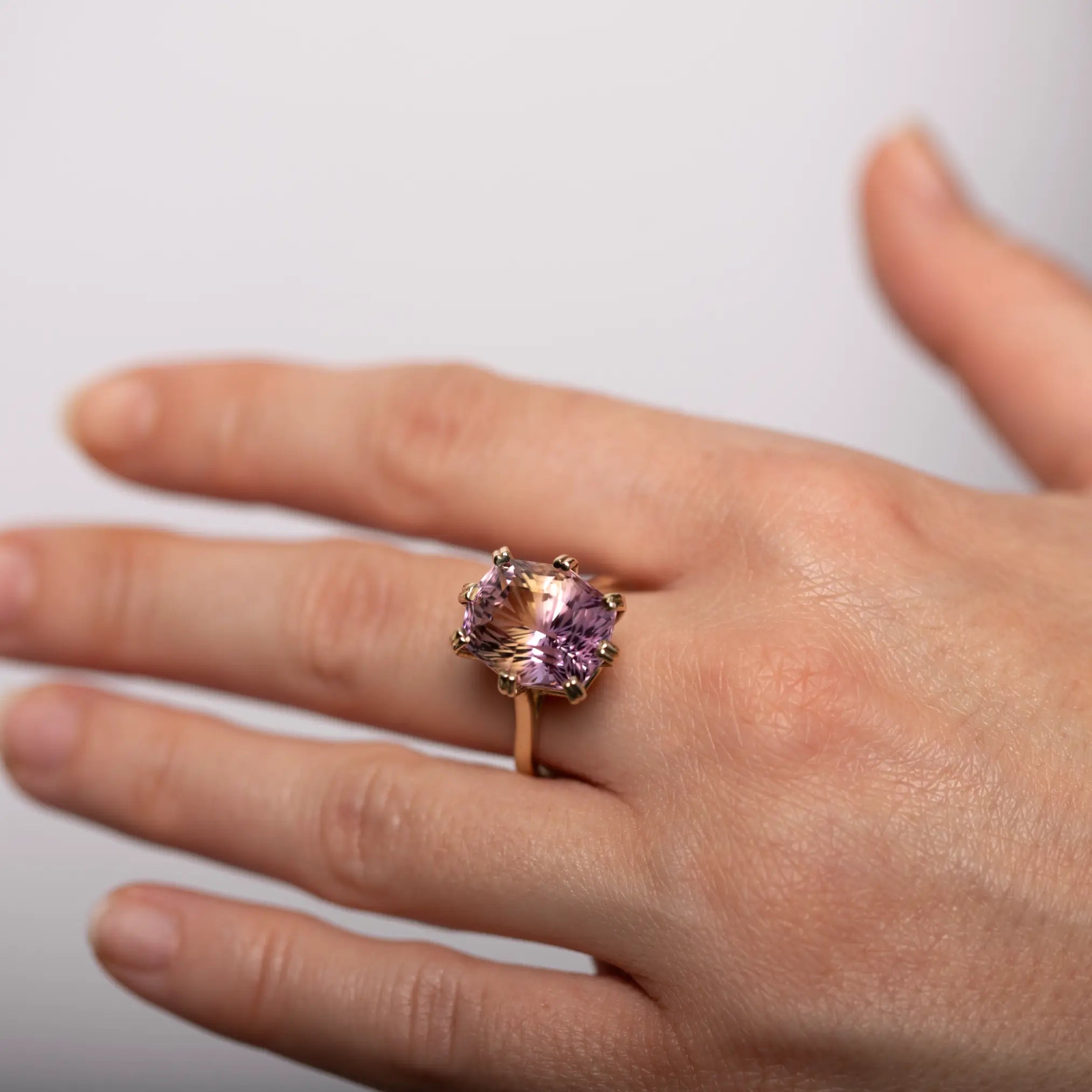 Ametrine Ring 14K Gold One of a Kind