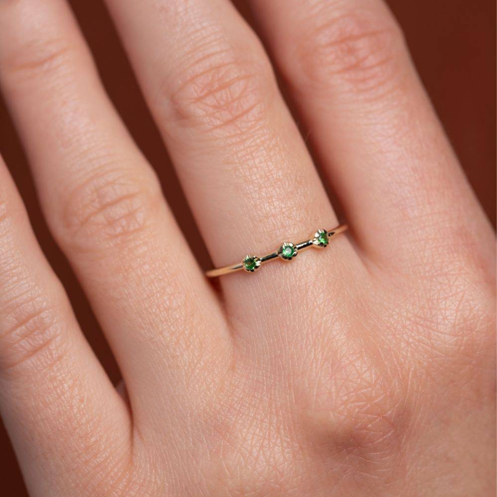 14K Gold Ring Tsavorite