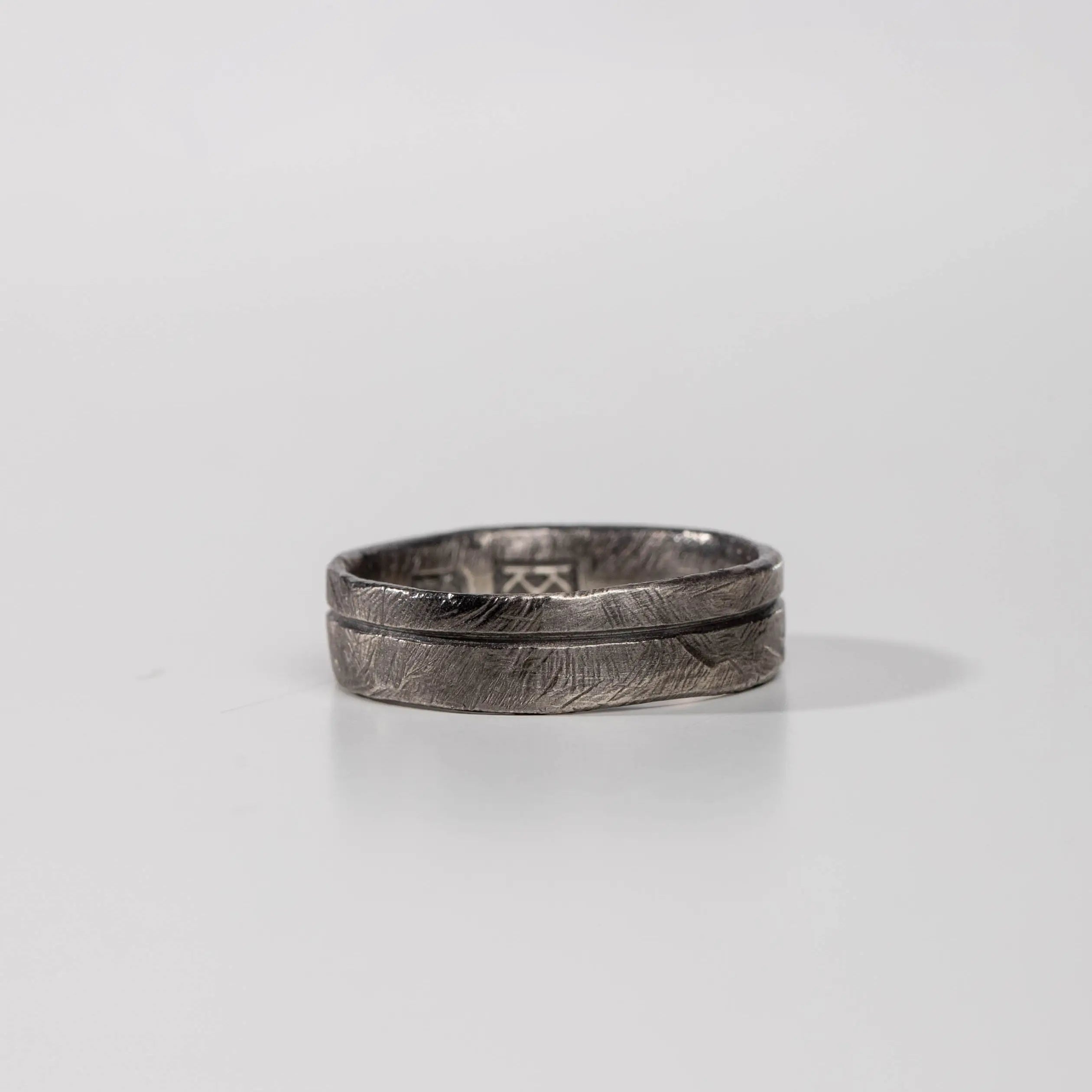Band Ring Oxidized Silver