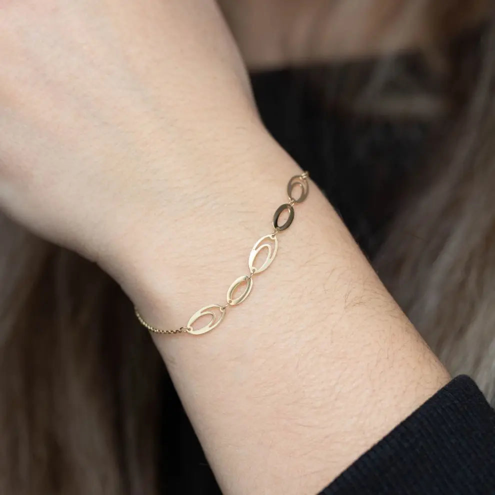 Dainty Chain Bracelet 14K Gold
