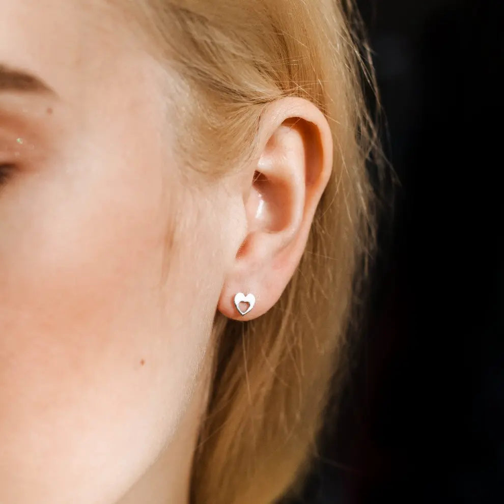 Heart Stud Earrings