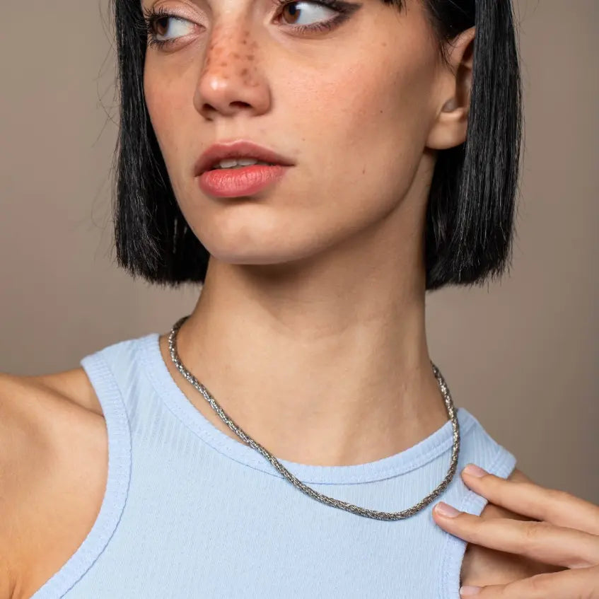 Thick Chain Necklace Silver 925