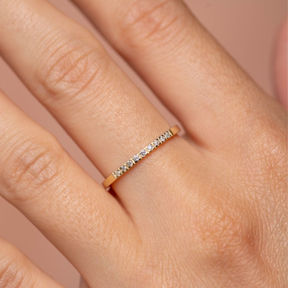 Diamond Wedding Band 14K Gold