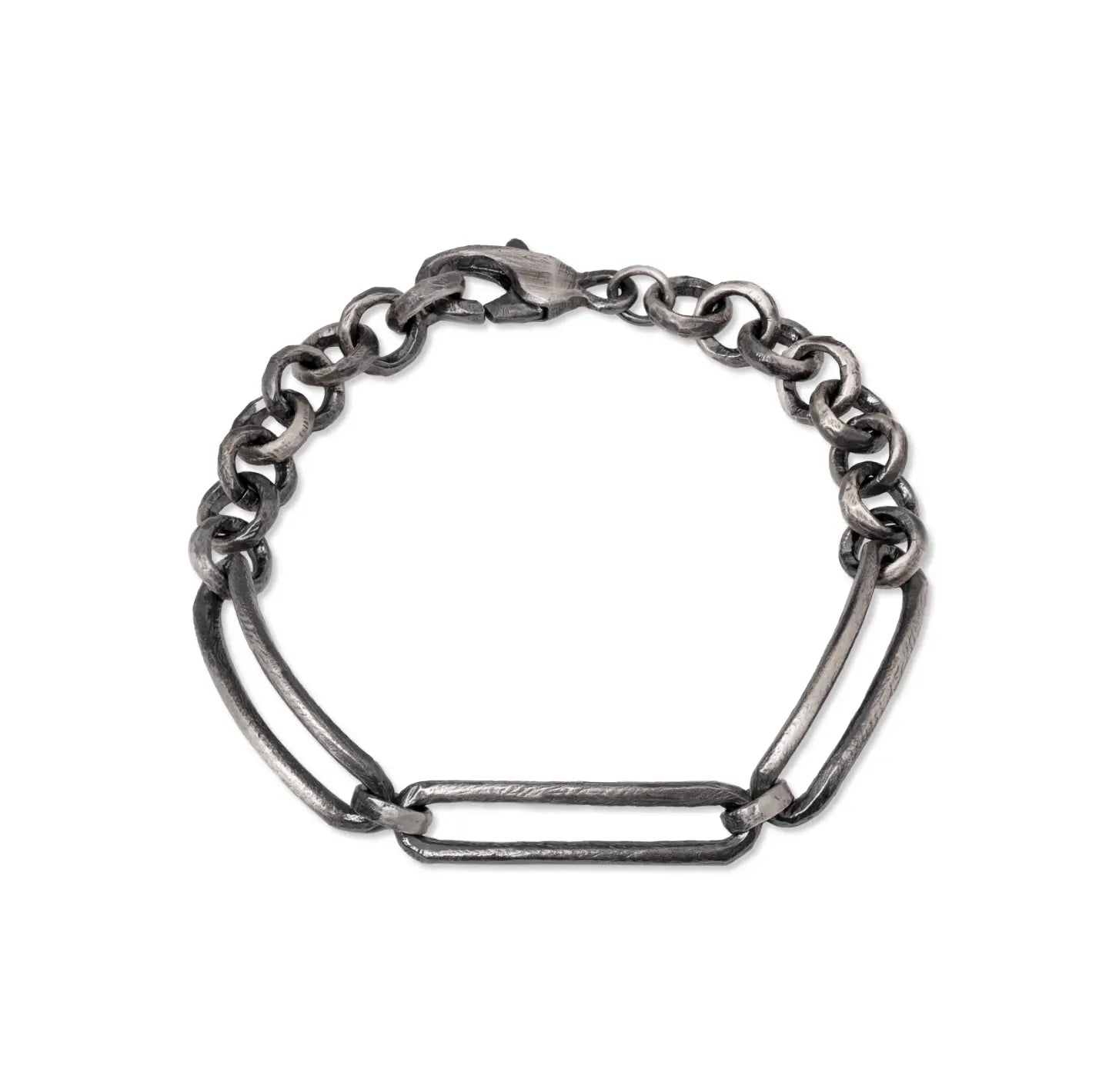 Χειροποίητο Βραχιόλι Αλυσίδα Οξειδωμένο Ασήμι