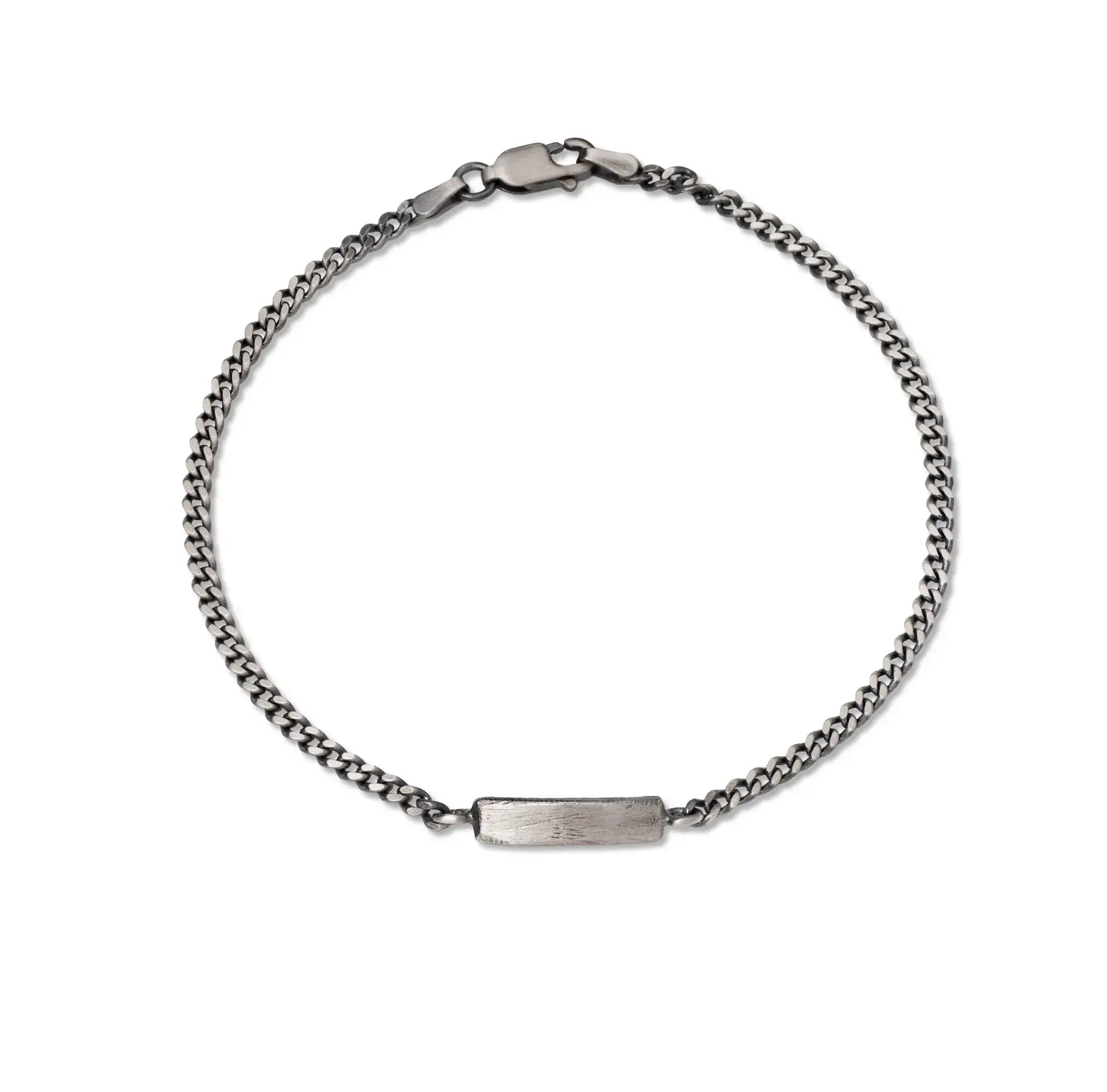 Personalized Men Bracelet Oxidized Silver 925