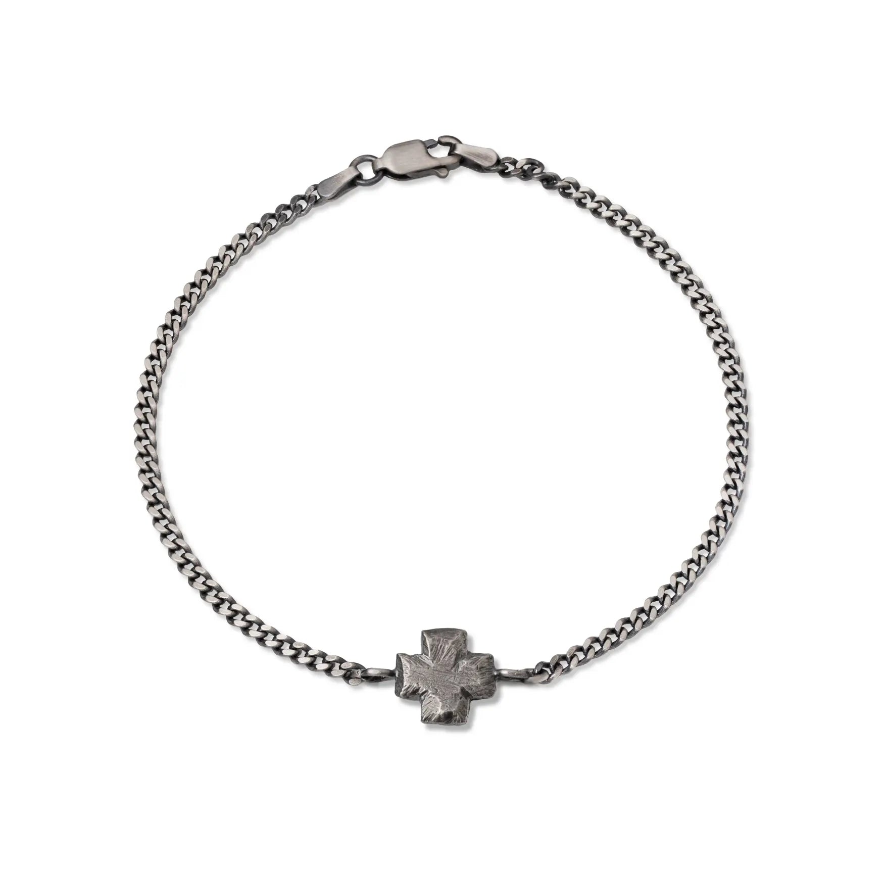 Βραχιόλι Σταυρός Οξειδωμένο Ασήμι 925