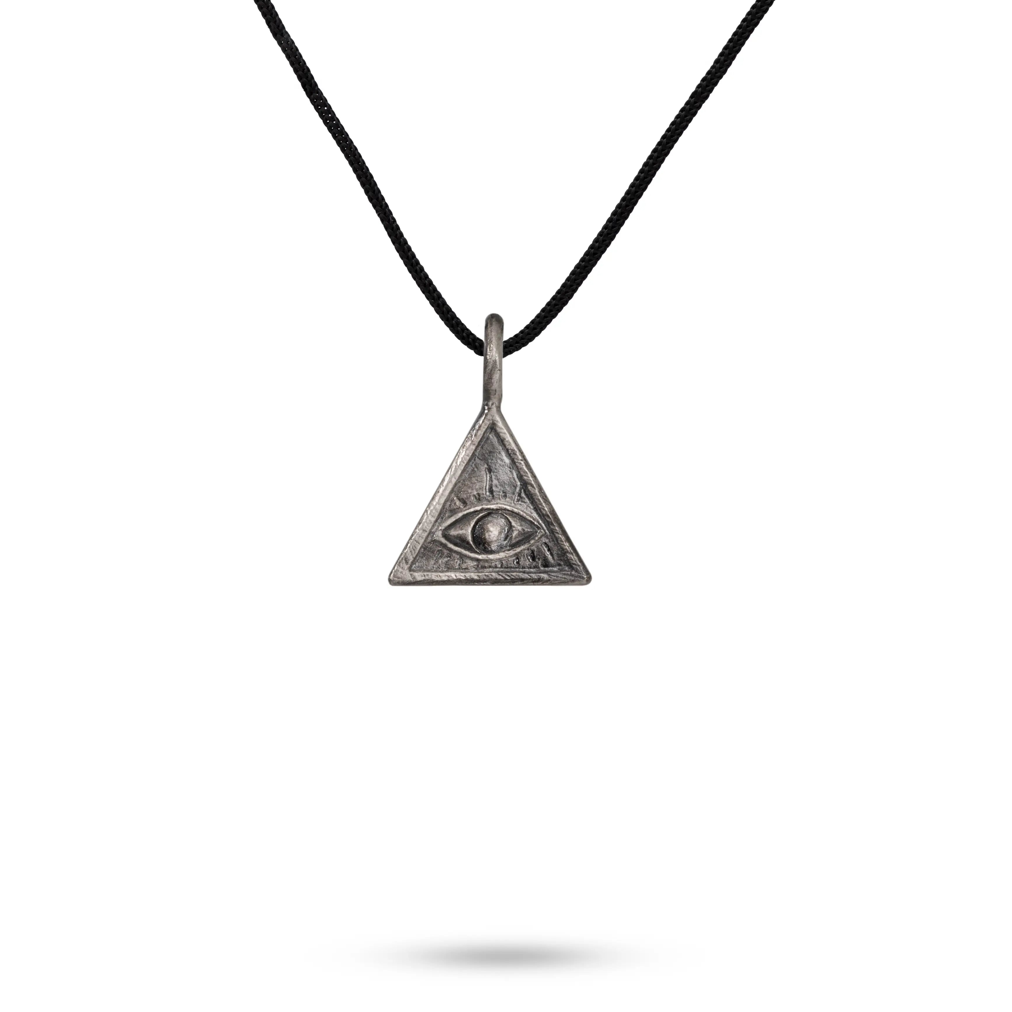 Eye of Providence Necklace Oxidized Silver