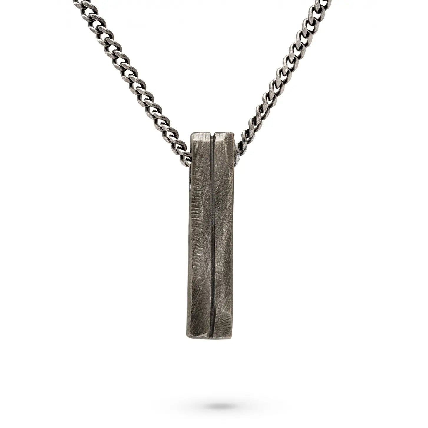 Bar Necklace Oxidized Silver 925