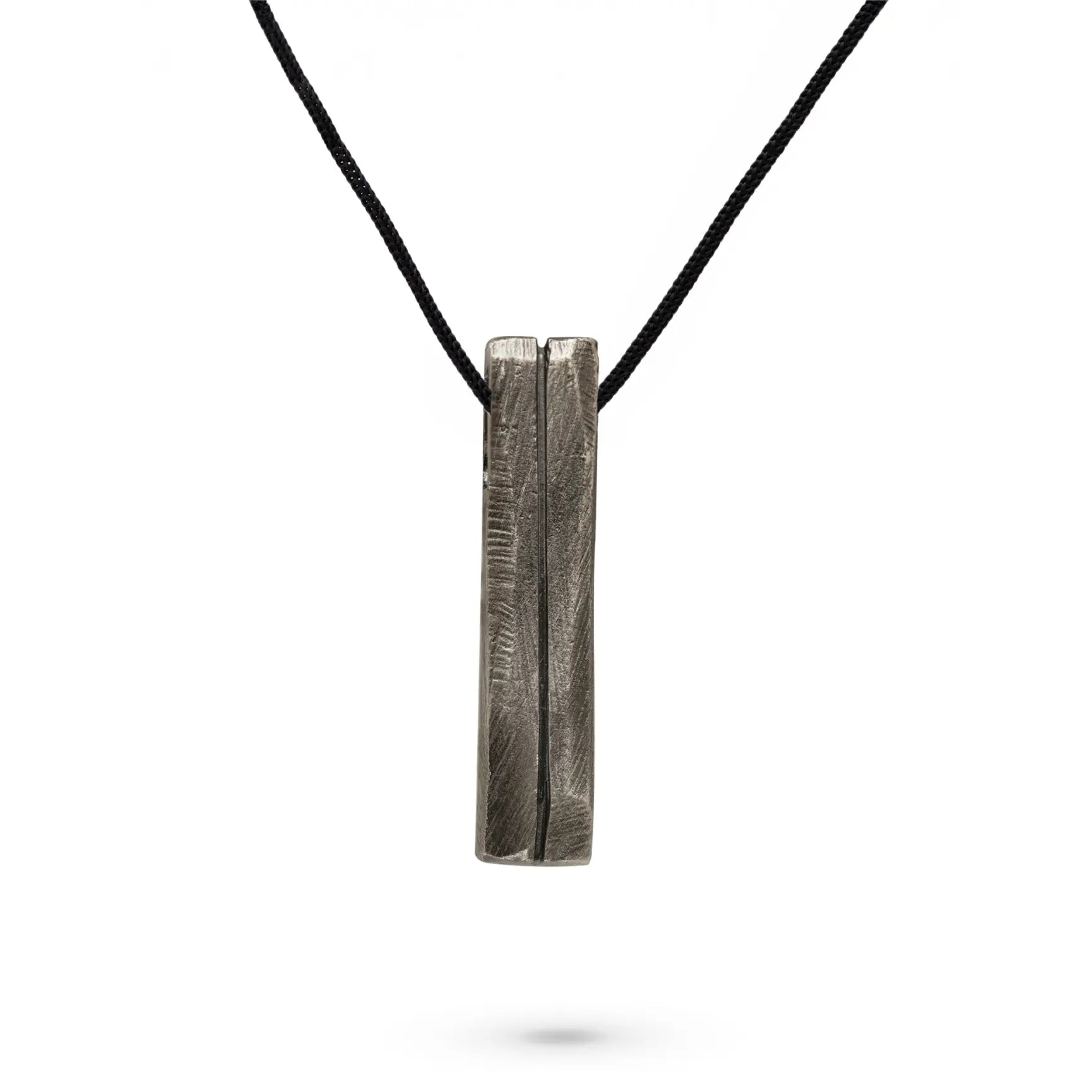 Bar Necklace Oxidized Silver 925