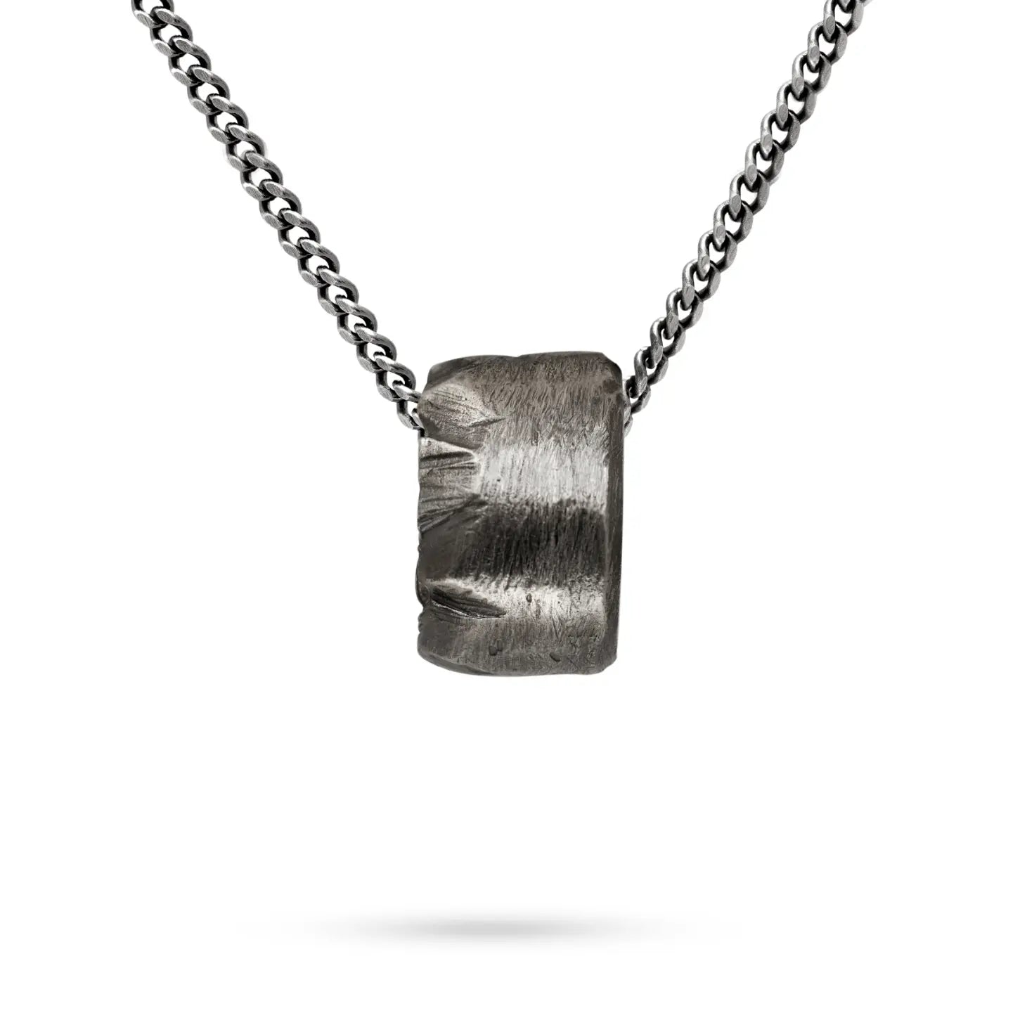 Circle Necklace Oxidized Sterling Silver