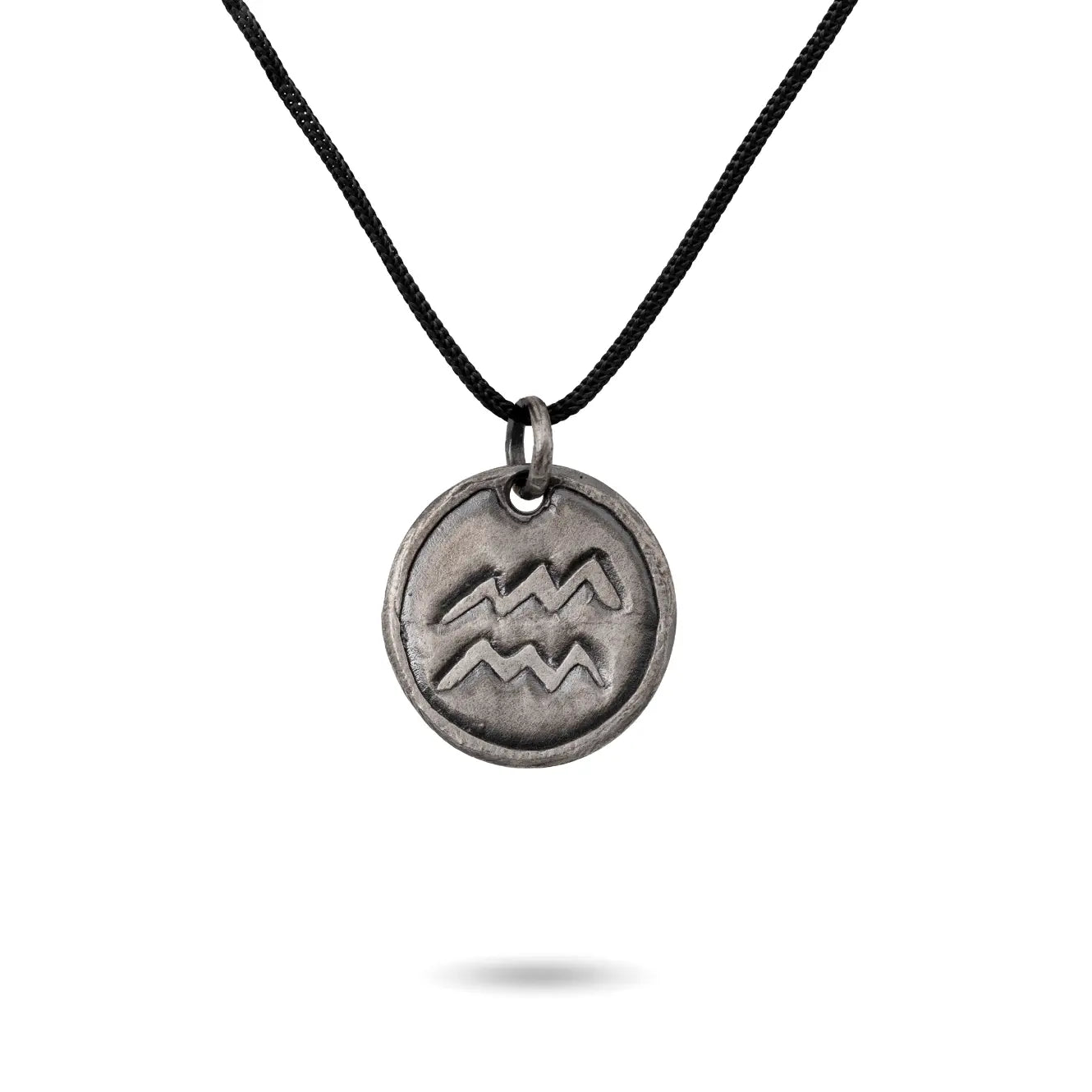Zodiac Necklace Oxidized Silver 925
