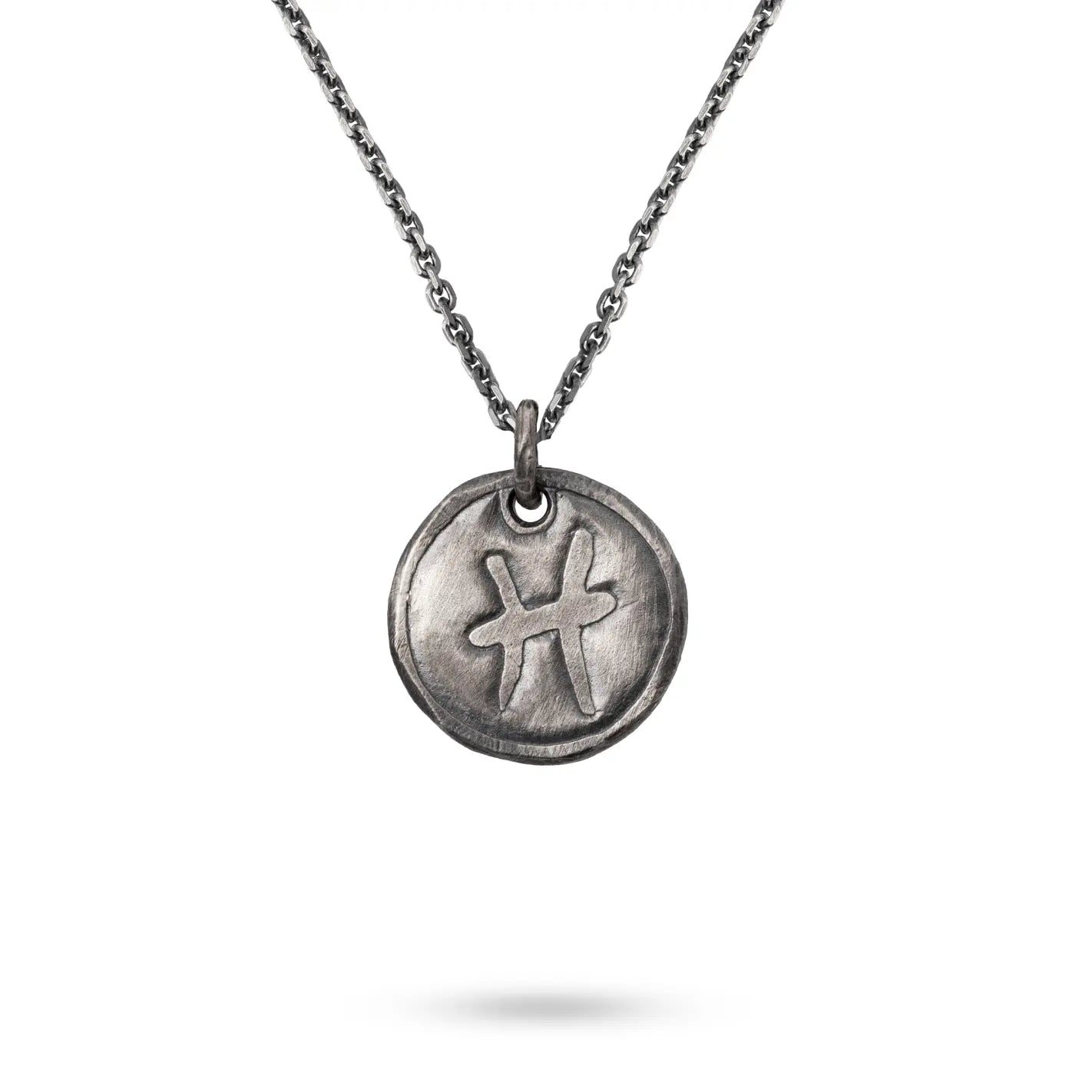 Zodiac Necklace Oxidized Silver 925