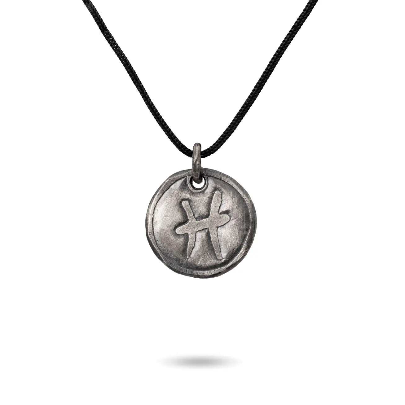 Zodiac Necklace Oxidized Silver 925