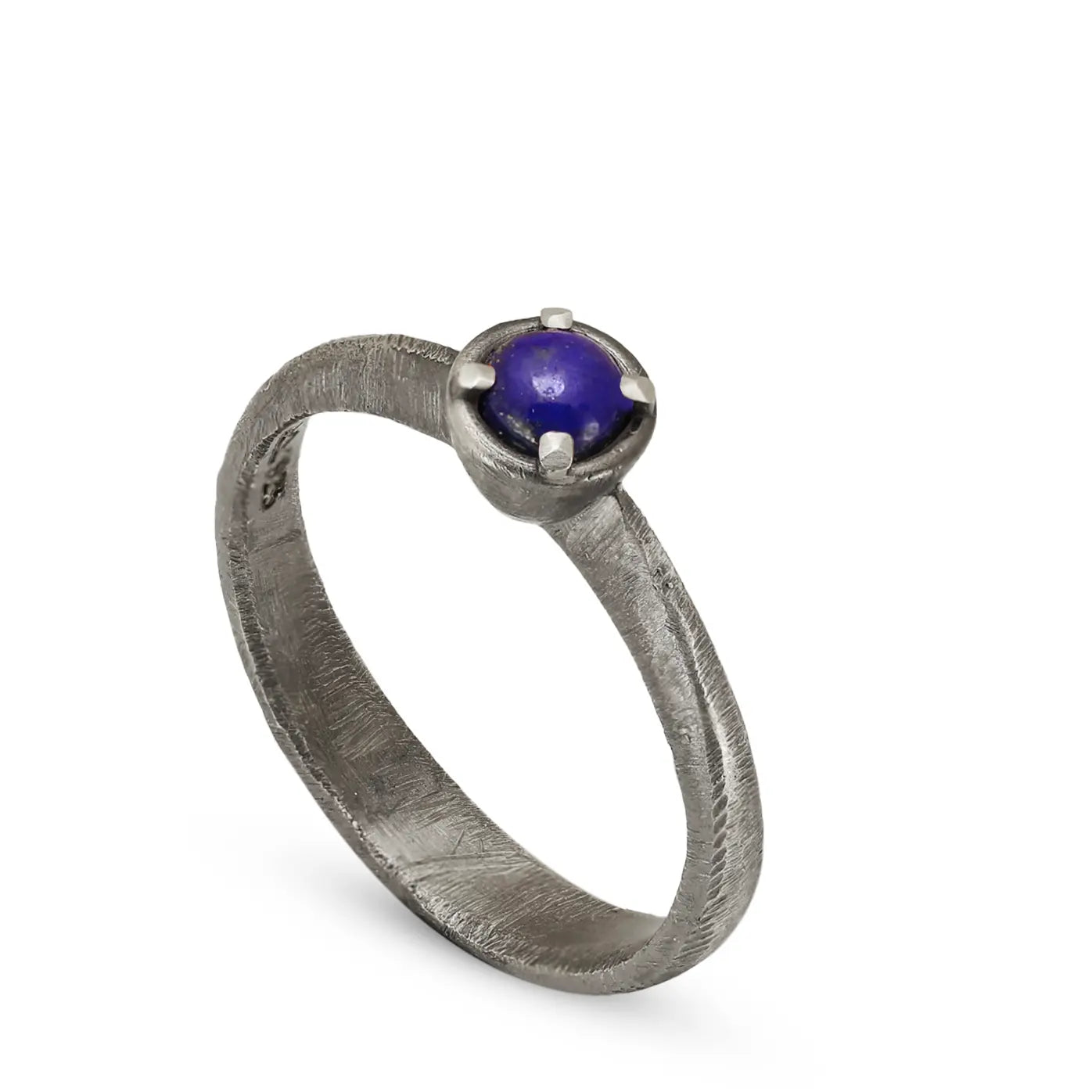 Lapis Lazuli Ring Oxidized Silver 925