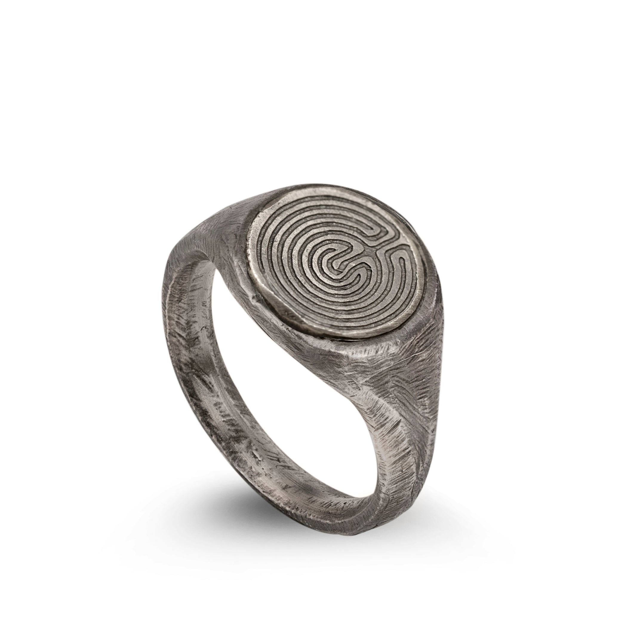 Labyrinth Ring Oxidized Silver 925