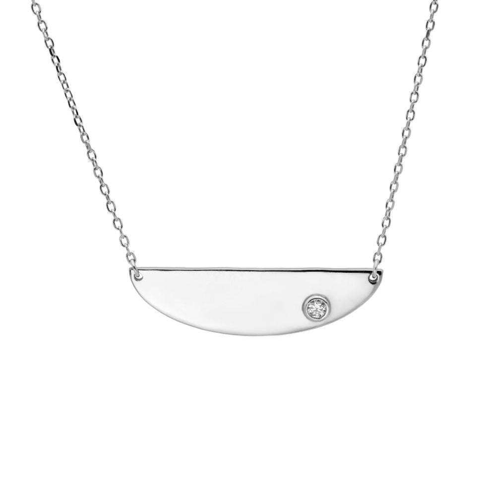 Half Circle Necklace Zircon-20168
