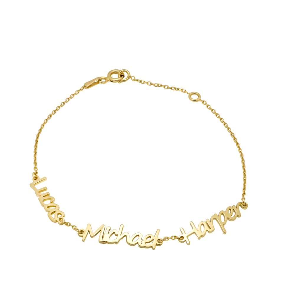 3 name bracelet