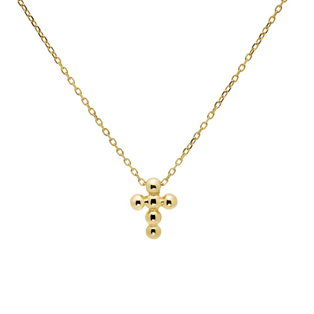 Bubble Cross 14K Gold for Women - Fine Jewelry