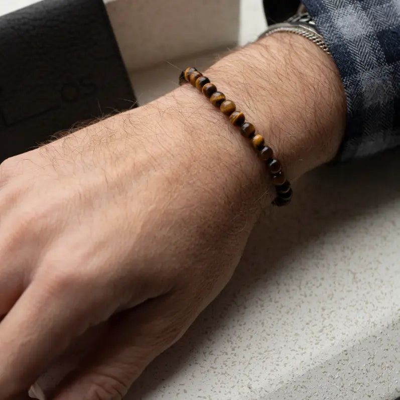 Βραχιόλι Tiger’s Eye Ασήμι 925