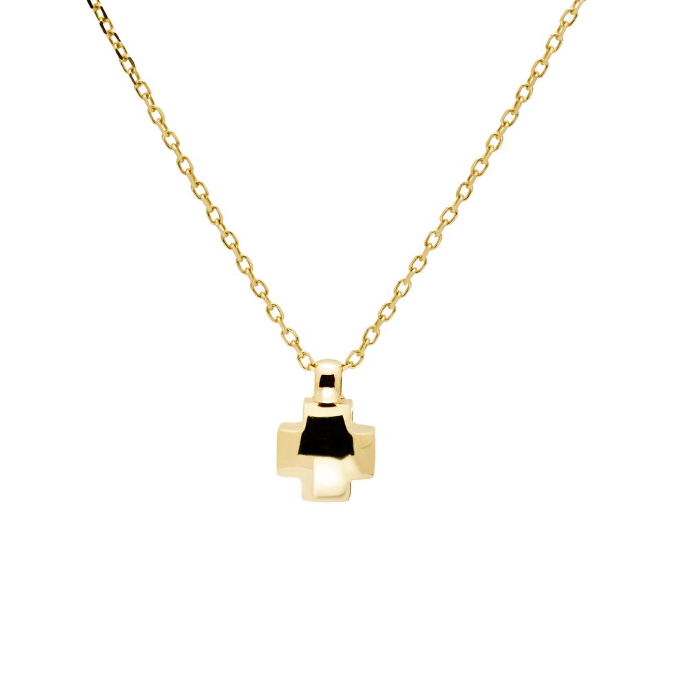 Geometrical Cross 14K Gold