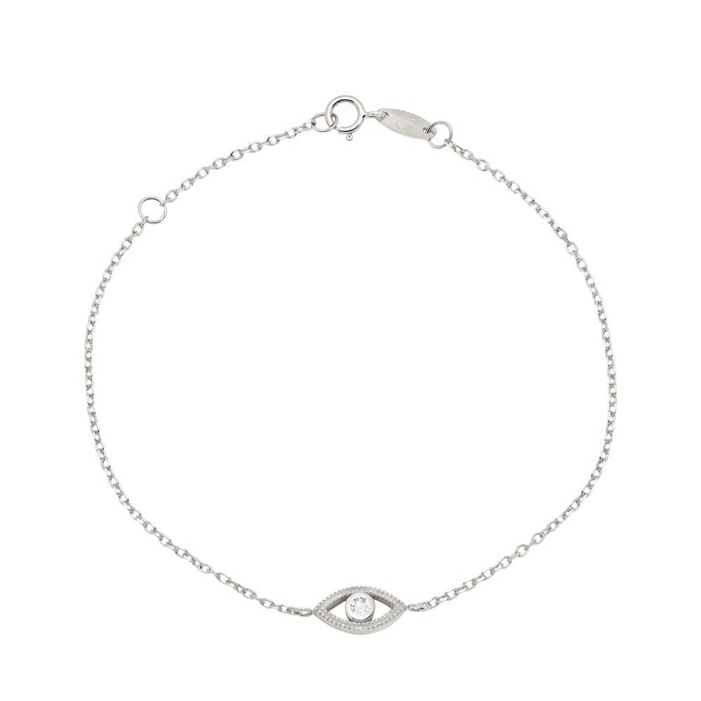 Eye Bracelet Diamond 14K White Gold