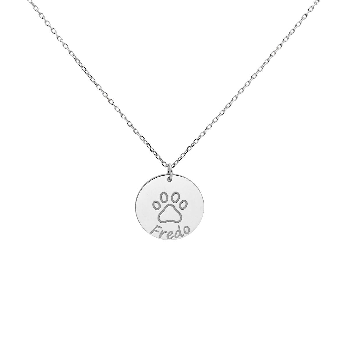 Dog Paw Necklace Sterling Silver