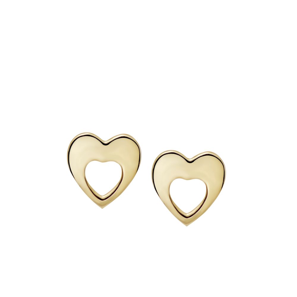 Σκουλαρίκια Καρδιές Χρυσά