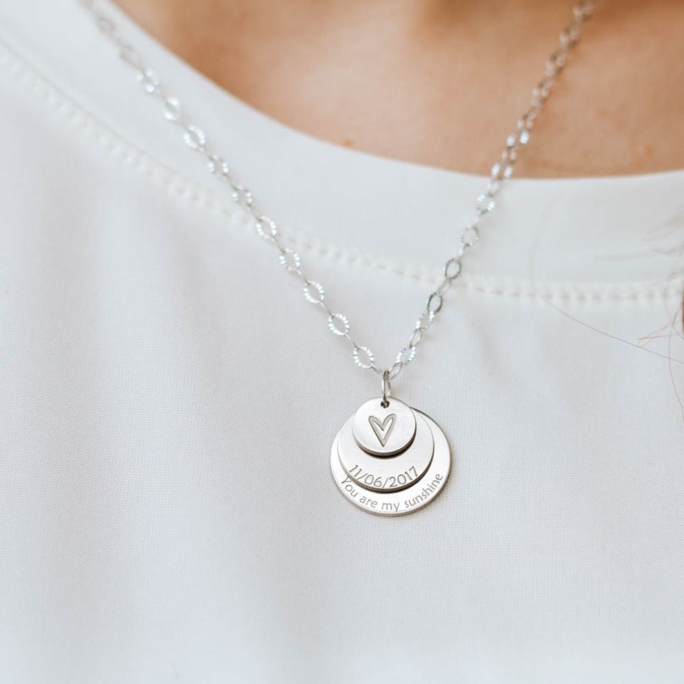 3 Disc Layered Necklace