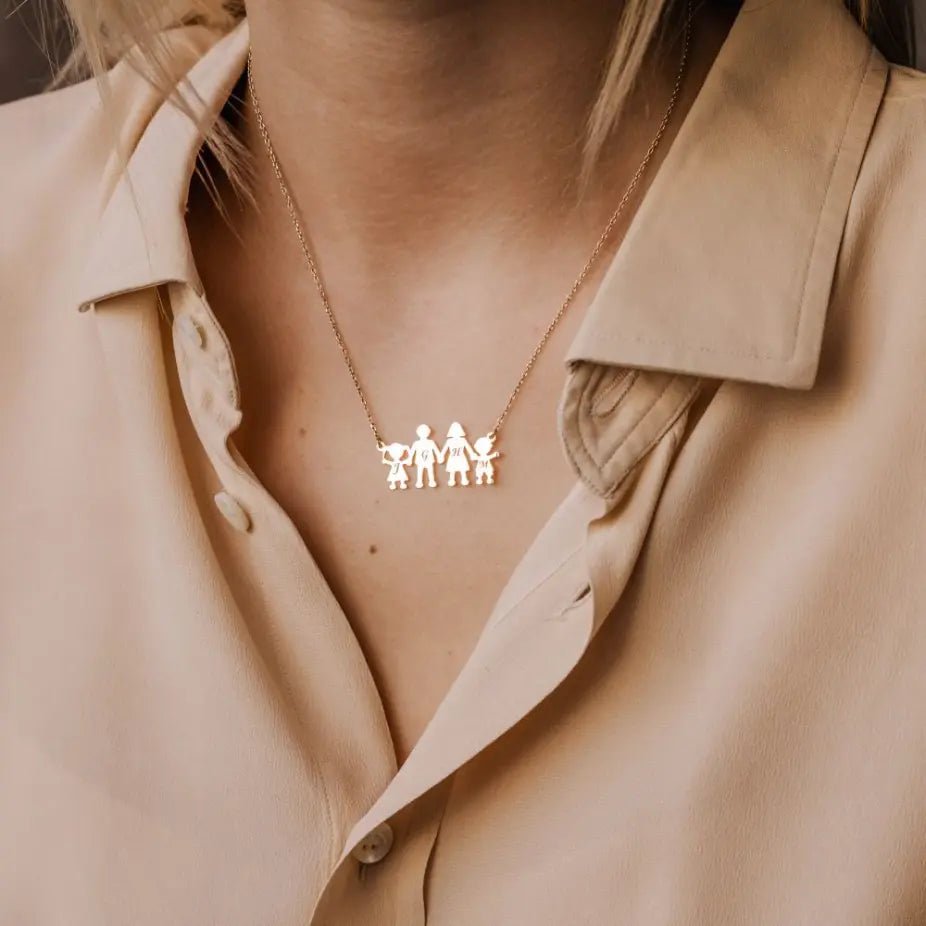 Family Personalized Necklace Silver 925