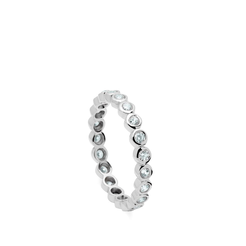 Bezel Eternity Diamond Ring white Gold