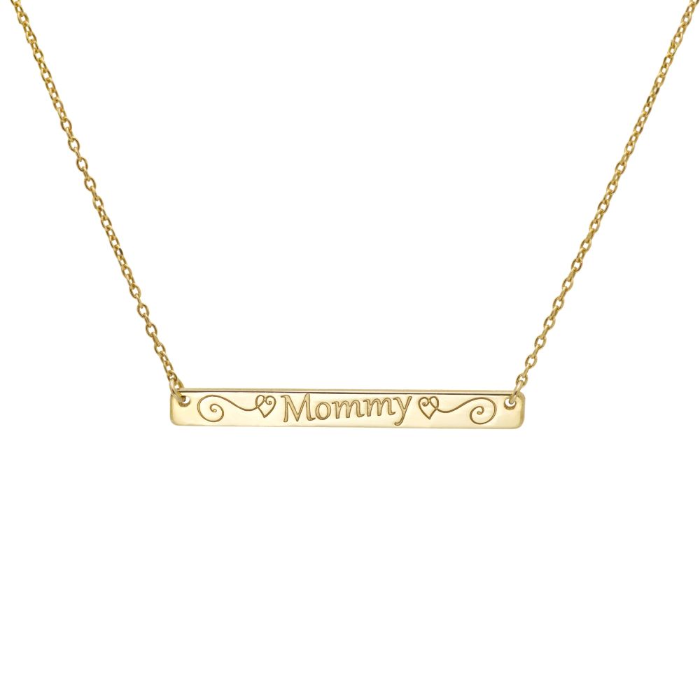 Necklace for Mother Gold Plated Sterling Silver