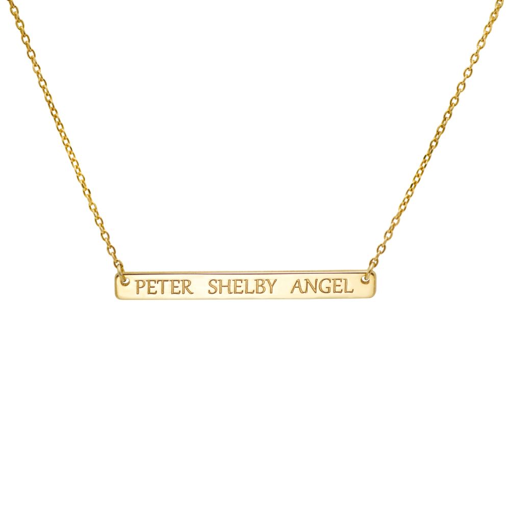Thin Bar Custom Silver Necklace Kyklos Jewelry