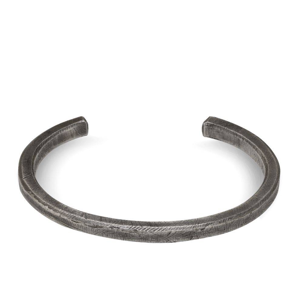 Oxidized Silver Cuff Bracelet for Men and Women