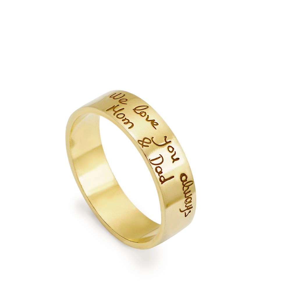 Kid's Actual Handwriting Ring Personalized